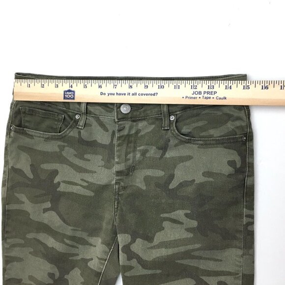 Levi's 711 Women's Green Camouflage Skinny Jeans Straight Leg Stretch 29x26 - Picture 4 of 10